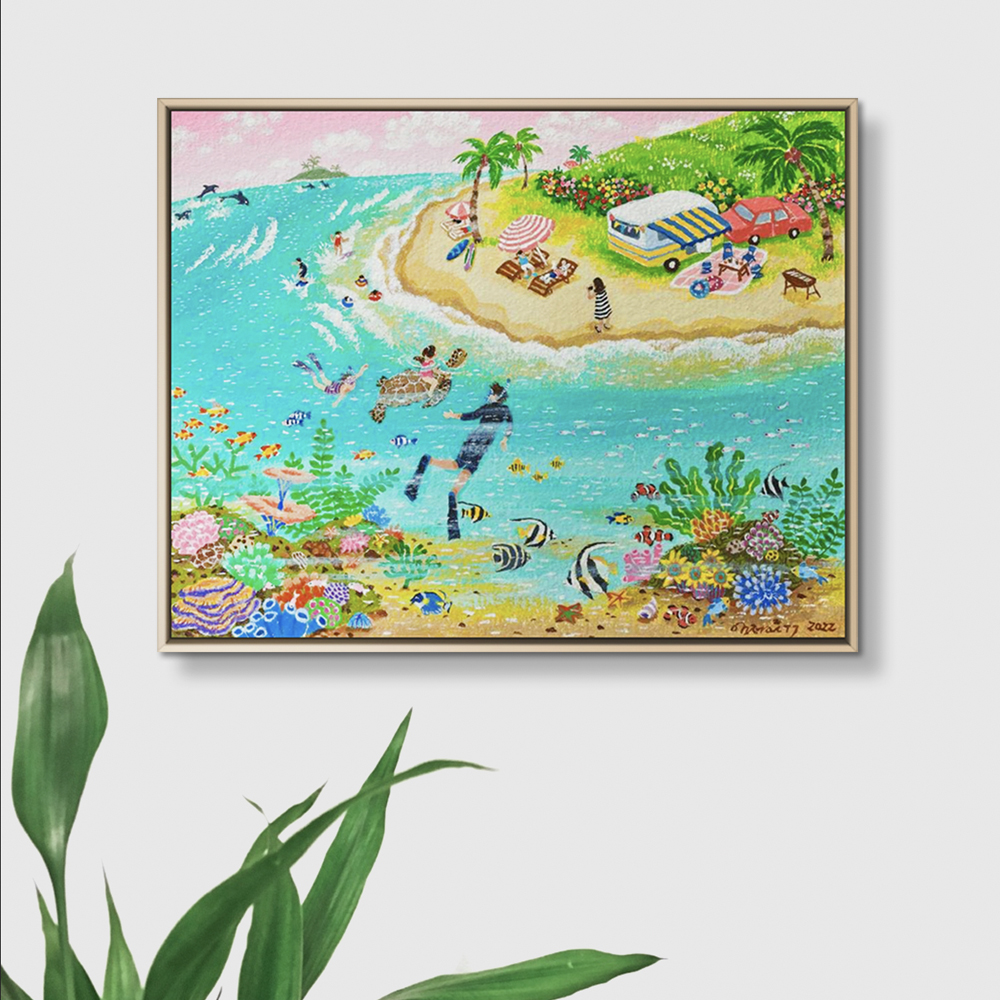 아트앤샵 임성숙 사계절그림 풍경화 캔버스 원목띄움 그림액자 (S,M사이즈) - 상세 이미지 2