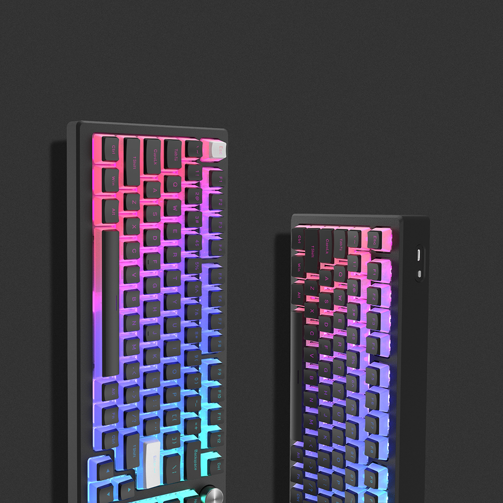푸딩 투명 키캡 블랙 LED RGB 반투명 OEM PBT 커스컴 키보드키캡 - 상세 이미지 2
