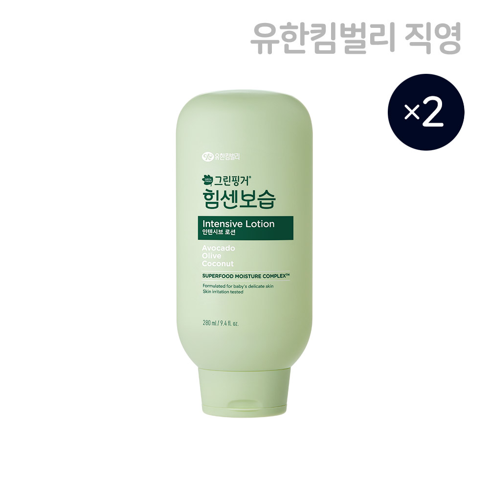 [1+1] 그린핑거 힘센보습 인텐시브 로션 블루베리 바닐라향 280ml / 유아, 어린이, 베이비 로션, 신생아 - 상품 이미지