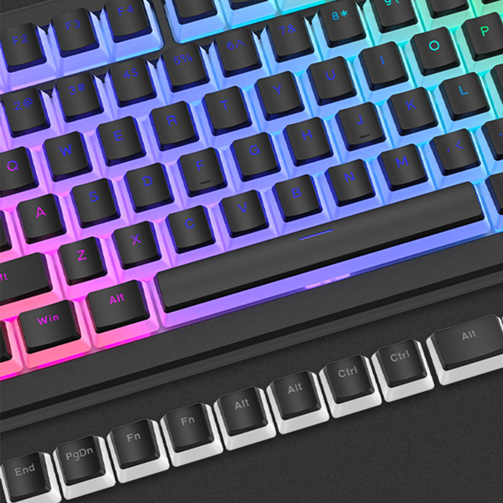 푸딩 투명 키캡 블랙 LED RGB 반투명 OEM PBT 커스컴 키보드키캡 이미지 6