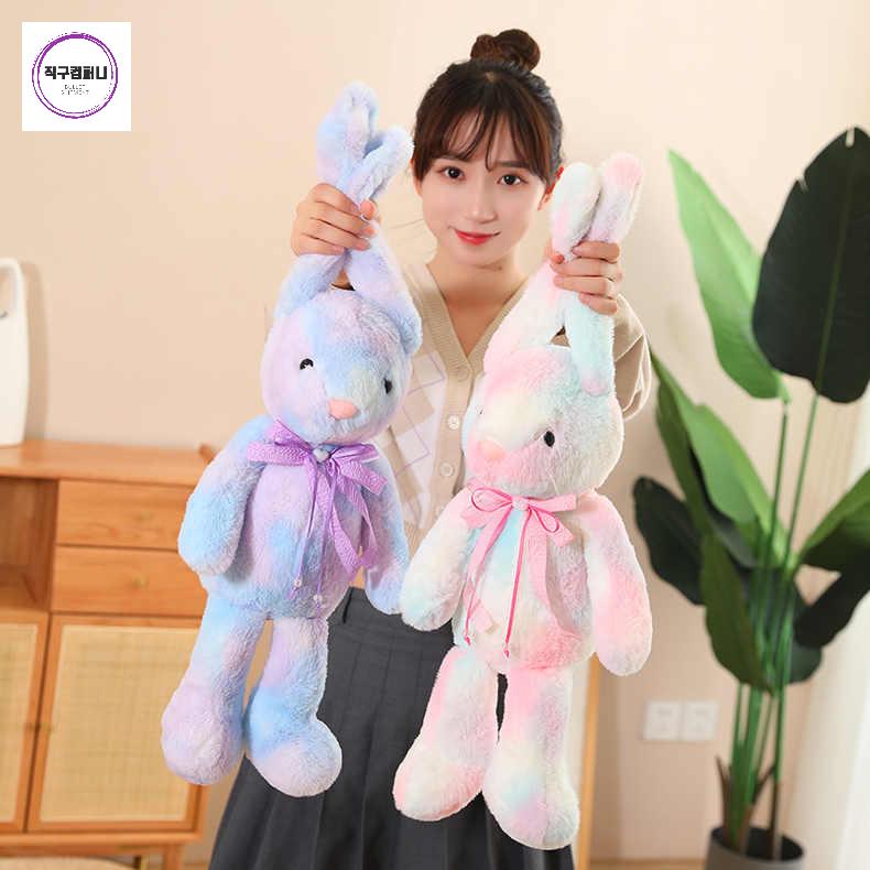 인형 애착인형 무지개색 토끼인형 보니 귀여운 인형 핑크 하늘 보라 - 상세 이미지 5