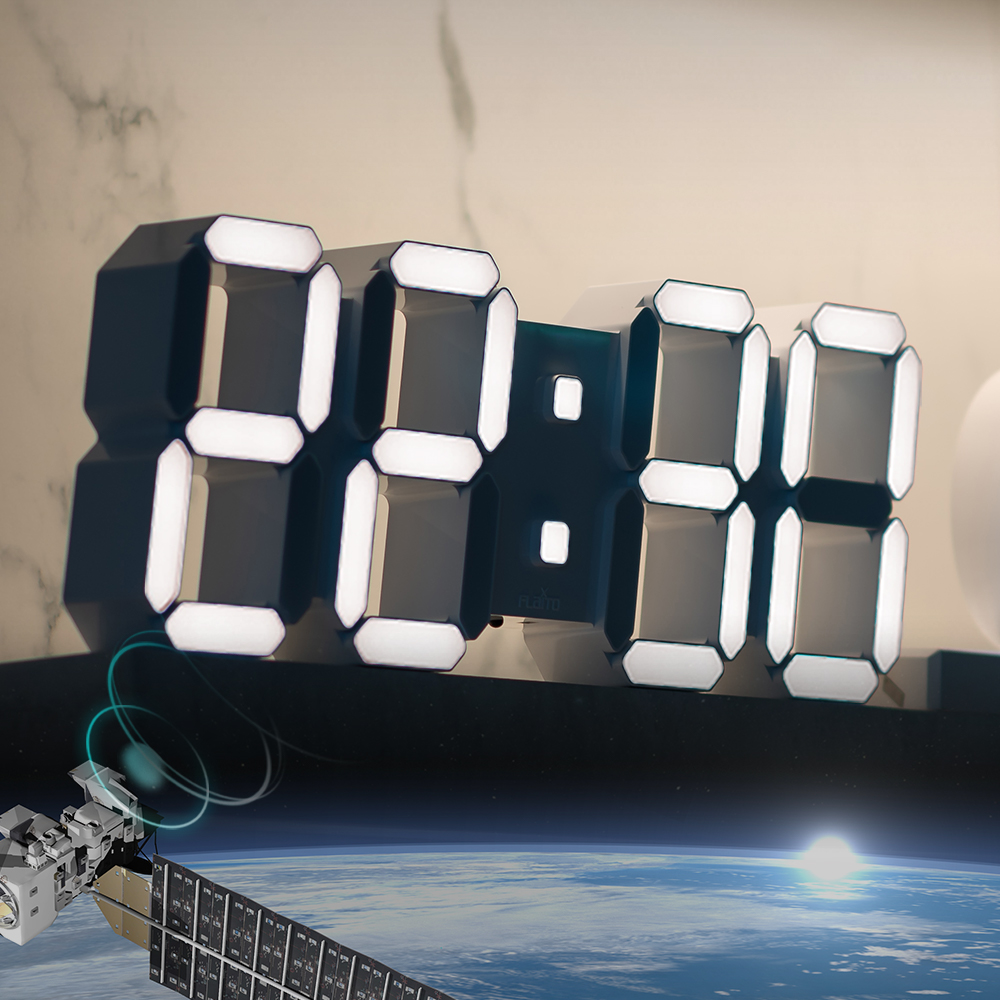 국산 플라이토 위성 GPS 3D LED 대형 숫자 벽걸이 시계 38cm - 상세 이미지 4