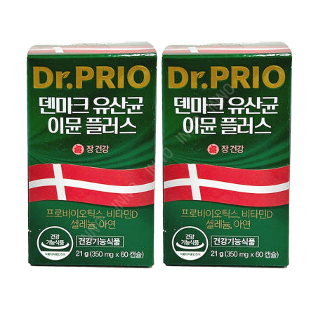 닥터프리오 덴마크 유산균 이뮨 플러스 350mg x 60캡슐 1+1 in