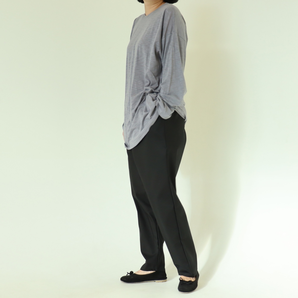 36-44 빅사이즈 자체제작 3XL 허리 밴딩 블랙 스판 슬랙스 정장 팬츠 검정 바지 - 상세 이미지 5