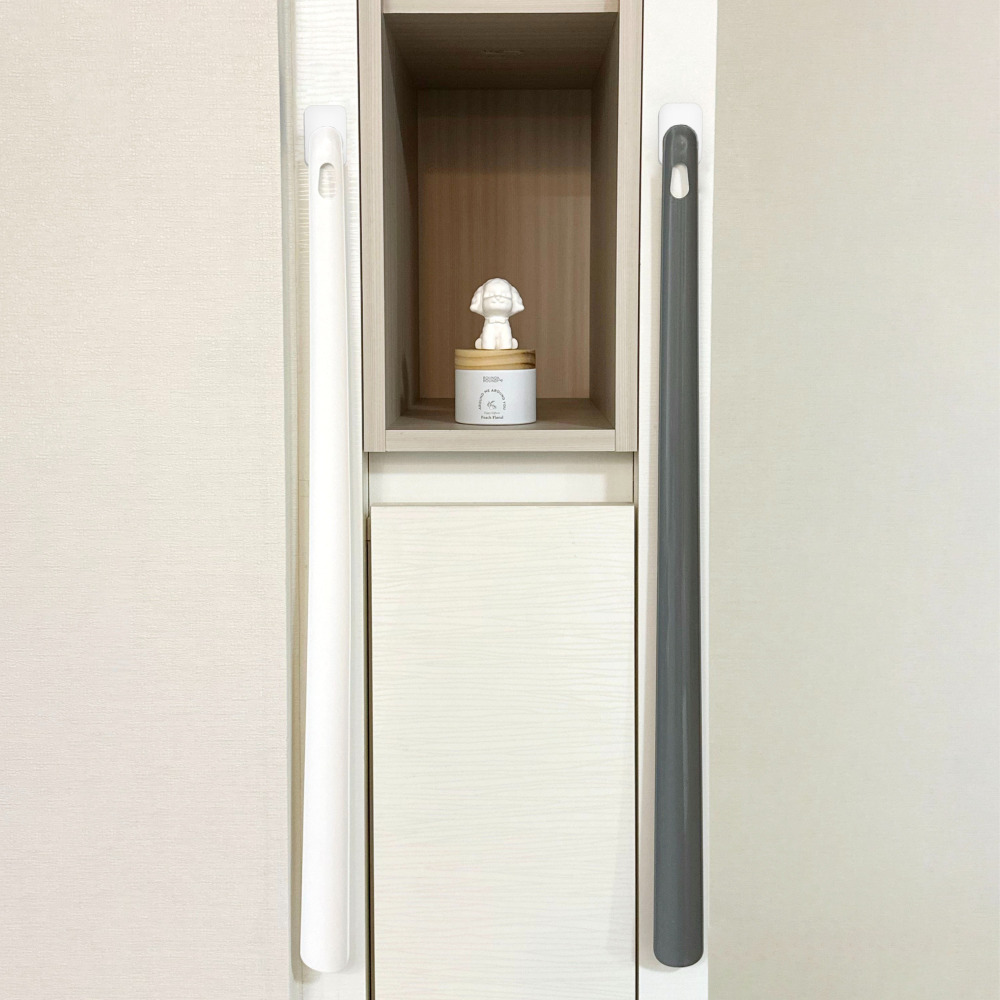올지 무설치 자석 구두주걱 롱 구둣주걱 현관문 긴 70cm 신발 헤라 화이트