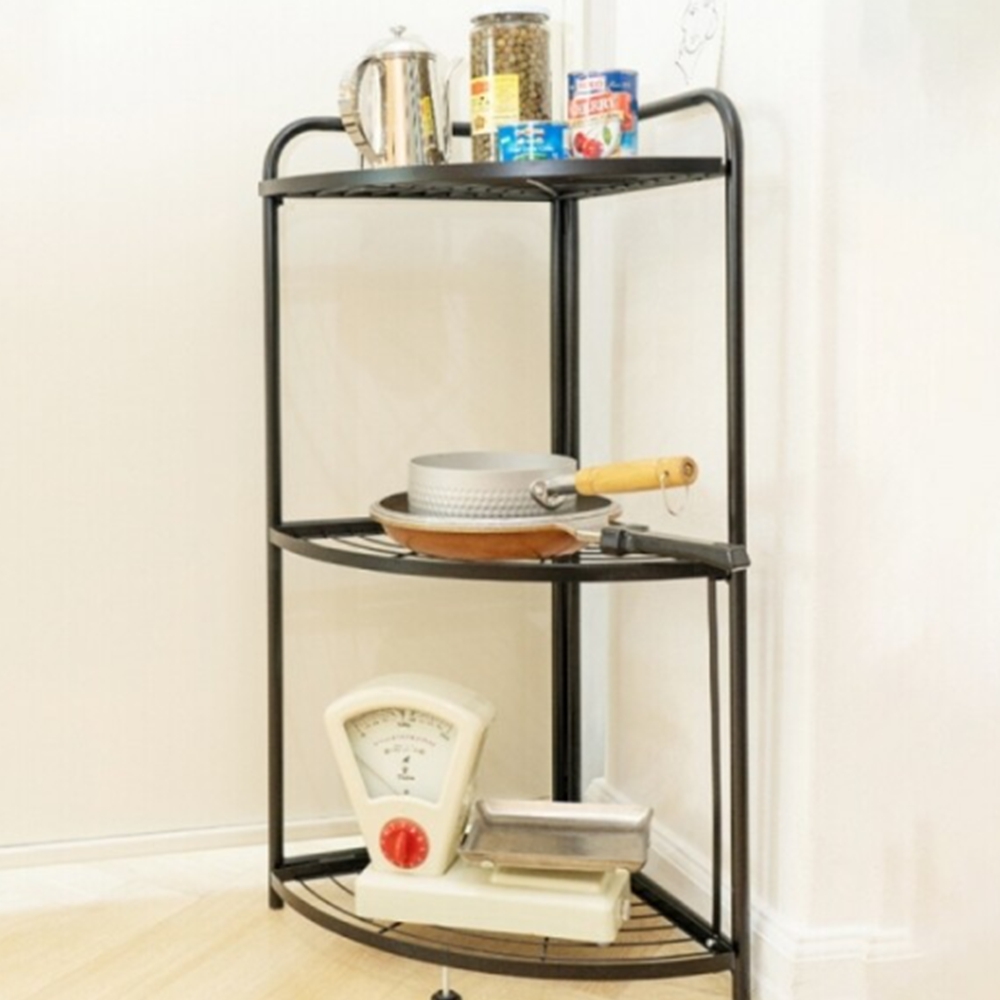 철제 모서리선반 틈새 코너 삼각수납장 3단 4단 주방 욕실 - 메인 이미지
