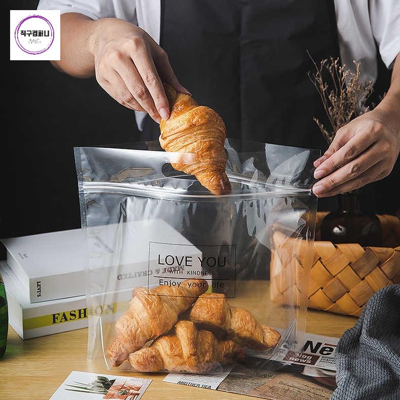 지퍼백 도넛 빵 포장지 베이커리 샌드위치 포장 카페 - 상세 이미지 3