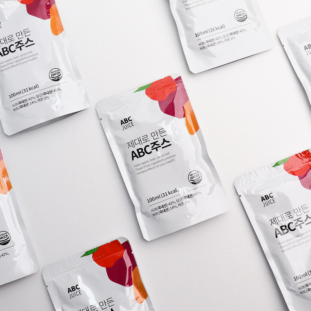 김재식헬스푸드 저온착즙 100% 제대로 만든 ABC주스100ml 30팩 1박스 이미지 2