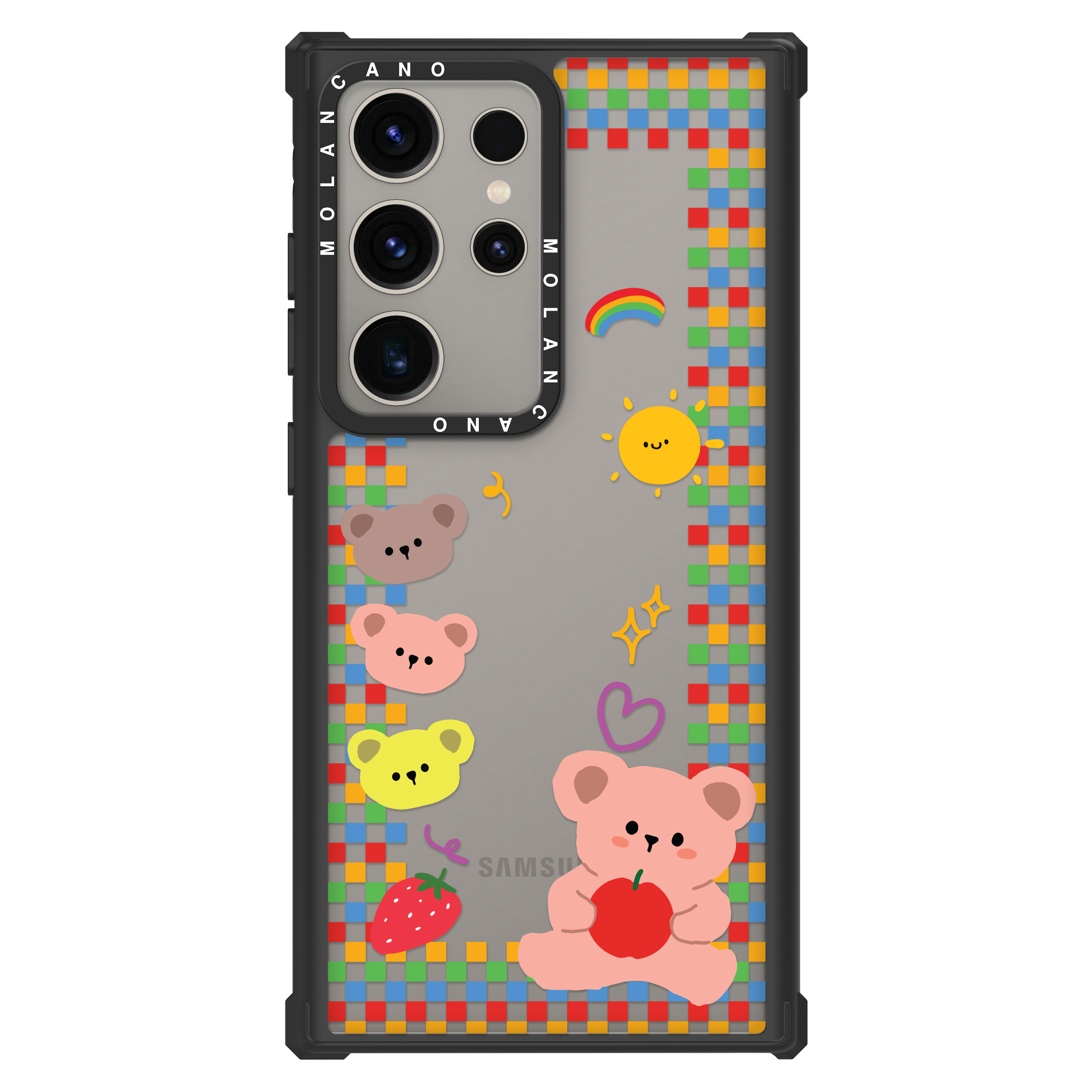 모란카노 갤럭시 S24 울트라 임팩트 디자인 투명 범퍼 휴대폰 케이스 굿바이브 - 상세 이미지 3