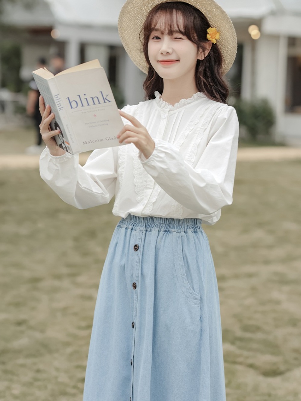 끝내주는해결사 5회 이지아 블라우스 레이스 쉬폰 벌룬 옷 패션 의상 내남편과결혼해줘 송하윤 - 상세 이미지 2