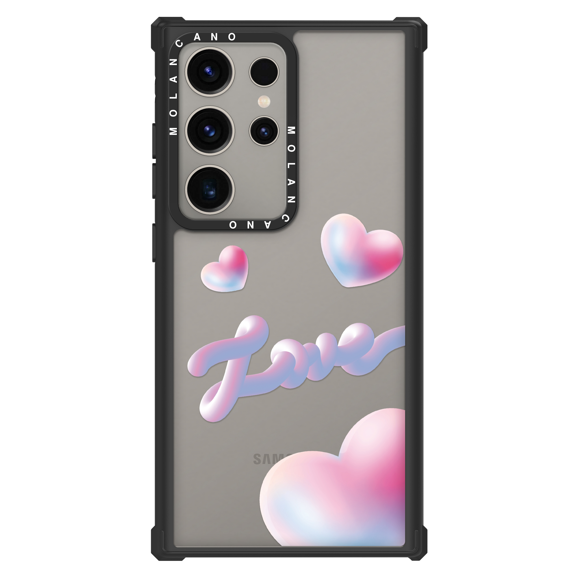 모란카노 갤럭시 S22 울트라 임팩트 디자인 투명 범퍼 휴대폰 케이스 굿바이브 - 상세 이미지 2