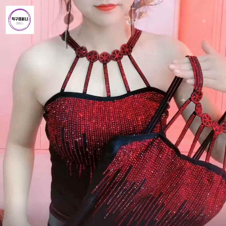 공연 트로트 무대복 스팽글 상의 행사복 탑 나시 이너 - 상세 이미지 5
