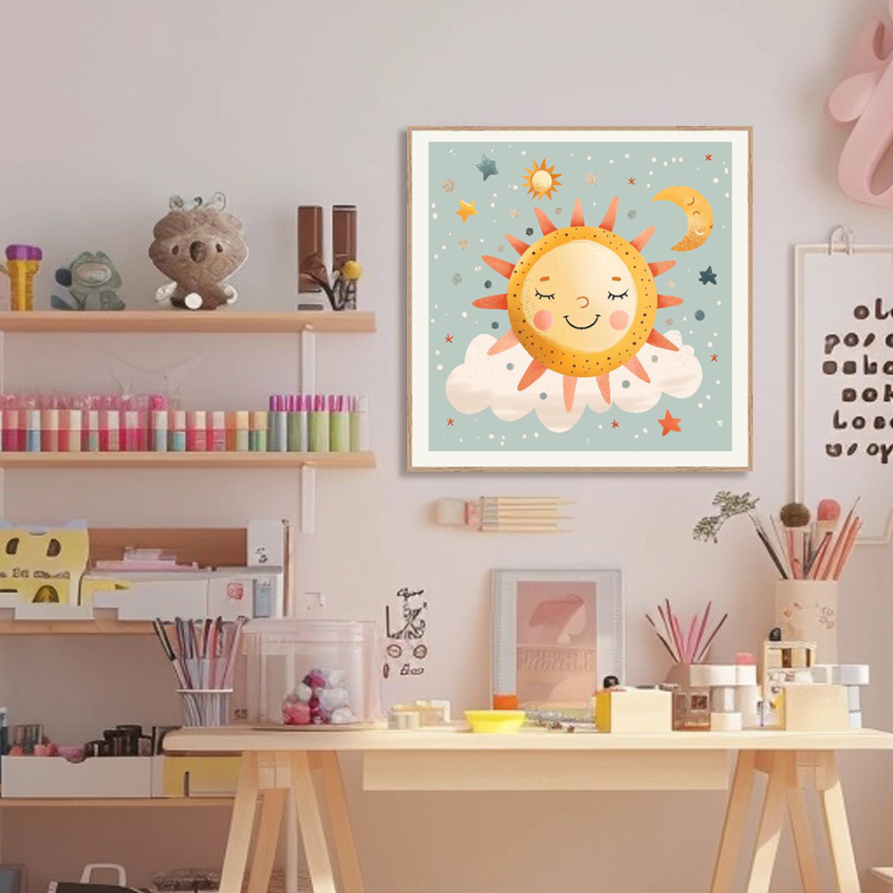 구름위의꿈 80cm x 80cm무광오크 알루미늄액자 - 상세 이미지 4