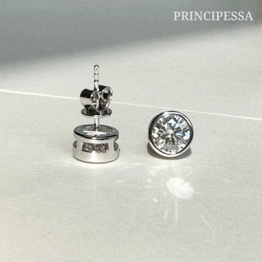 모이사나이트귀걸이 베젤 랩다이아 랩그로운다이아몬드 귀걸이 - 상세 이미지 5