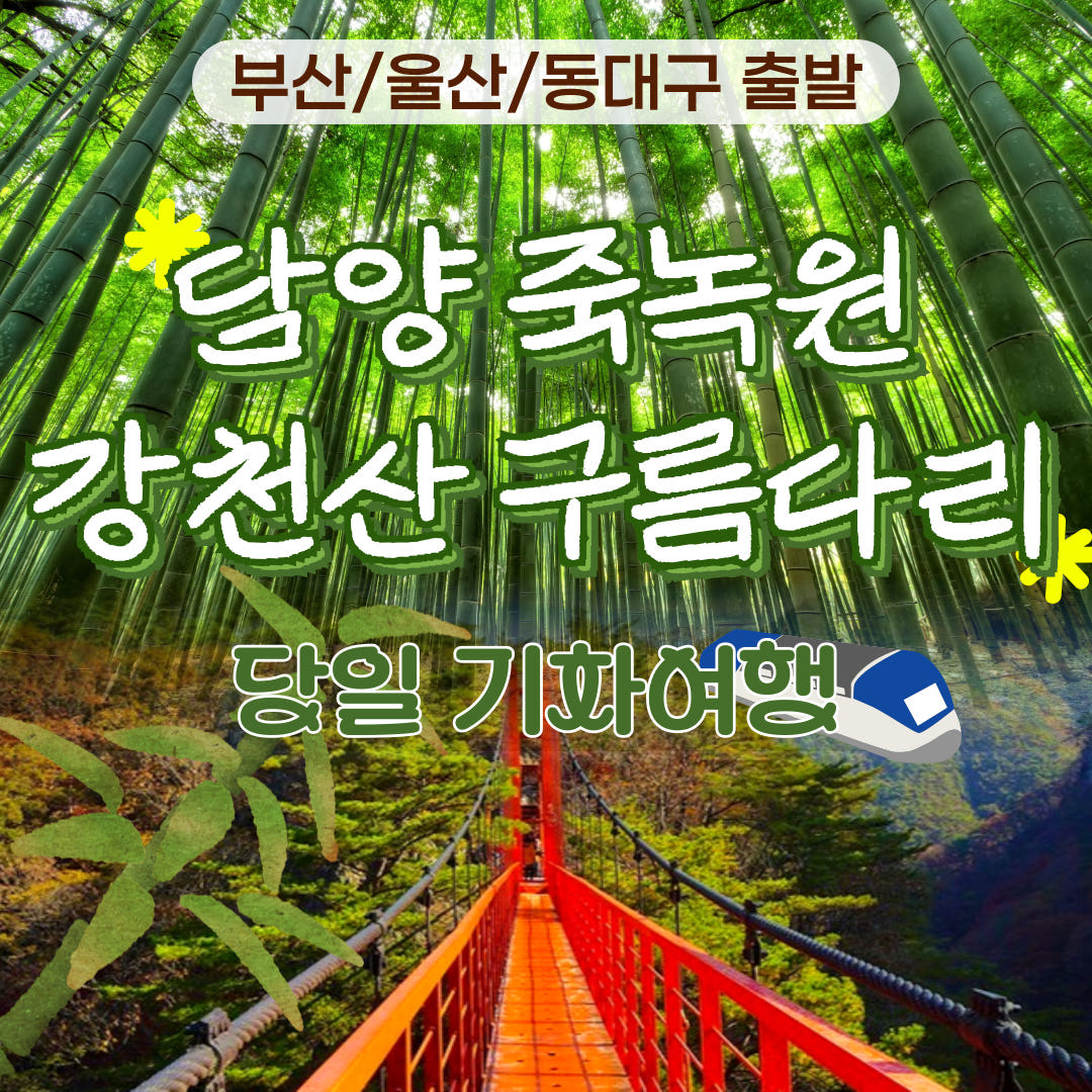 부산 울산 동대구 출발 담양 죽녹원 강천산 출렁다리 당일치기 여행 패키지 가격 비교 청송관광여행사 부산 울산 동대구 출발 담양 죽녹원 강천산 출렁다리 당일치기 여행 패키지