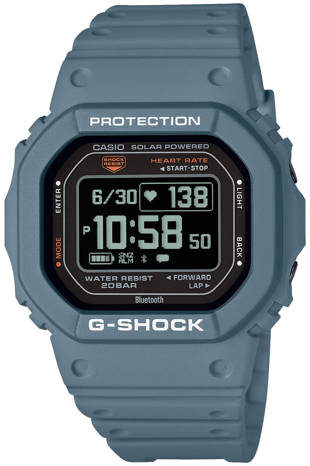 카시오 지 쇼크 G-SQUAD DW-H5600-2JR 시계 심박계 Bluetooth 탑재 - 상품 이미지