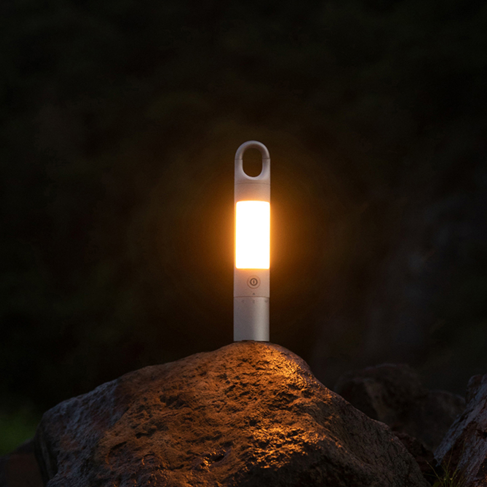 대륙의실수 HOTO손전등 듀오 LED 후레쉬 충전식 랜턴 휴대용 작업등 써치라이트+키링