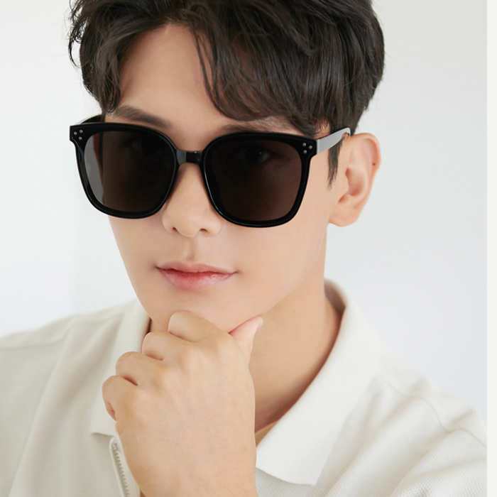 UV 자외선차단 남자 빅 오버 사이즈 대두 블랙 선글라스