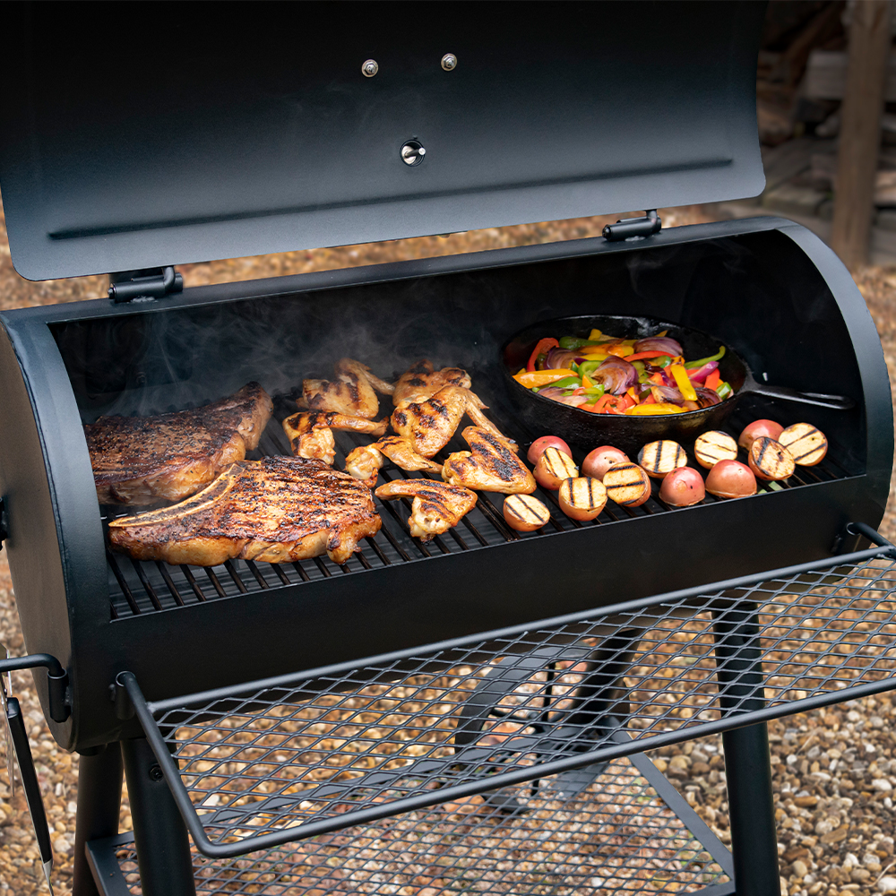 오클라호마조 배럴 대형 훈제 바베큐그릴 숯불 직화 업소용