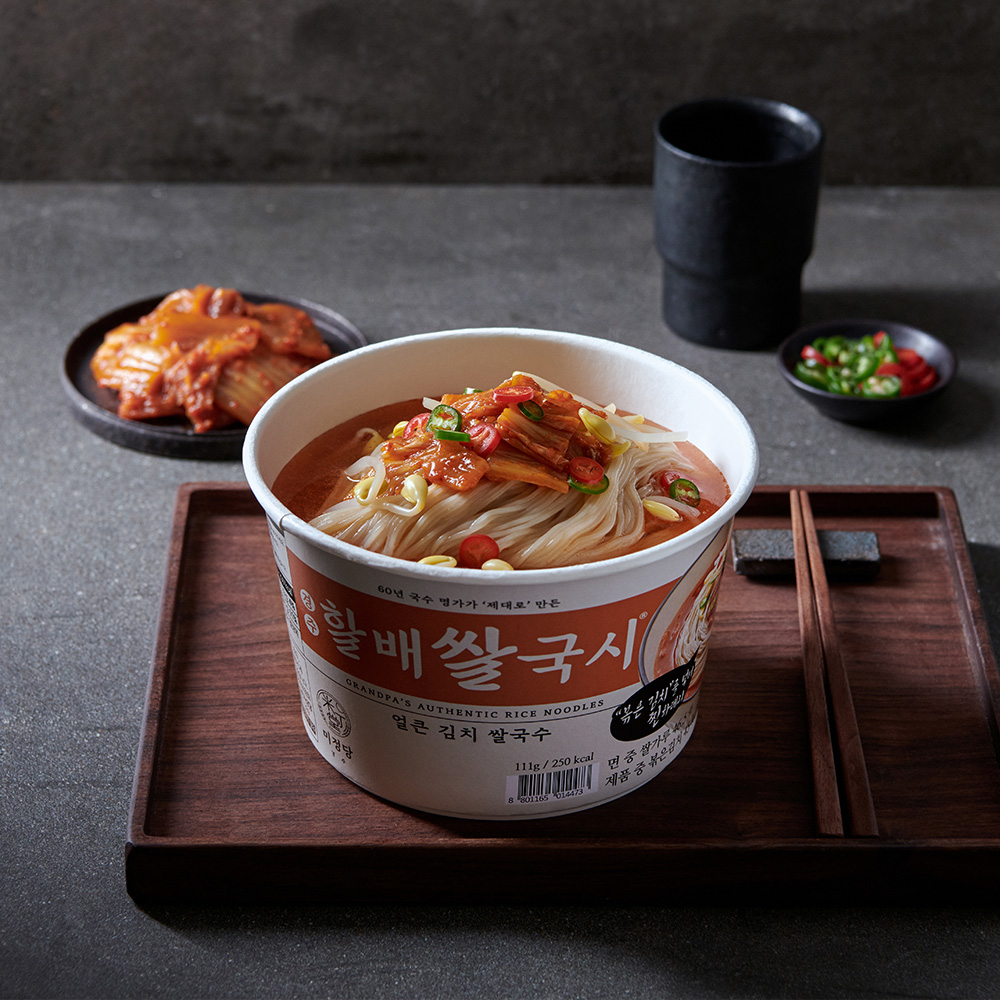 미정당 경주 할배쌀국시 얼큰김치 쌀국수 111g 12개입 - 메인 이미지