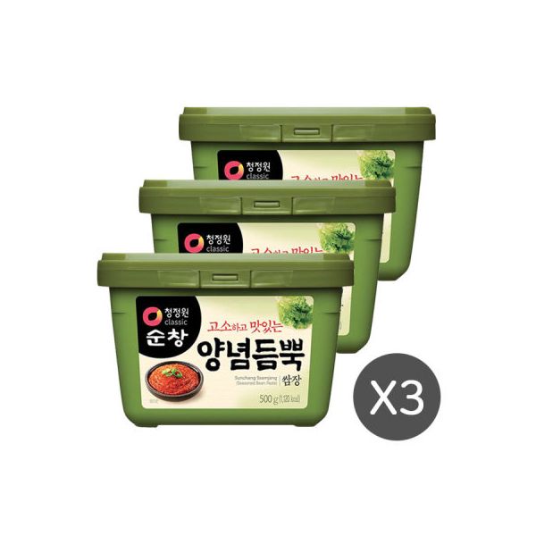 청정원 순창 양념듬뿍 쌈장 장류 고기 양념장 500gx3개 : 에이티씨마트