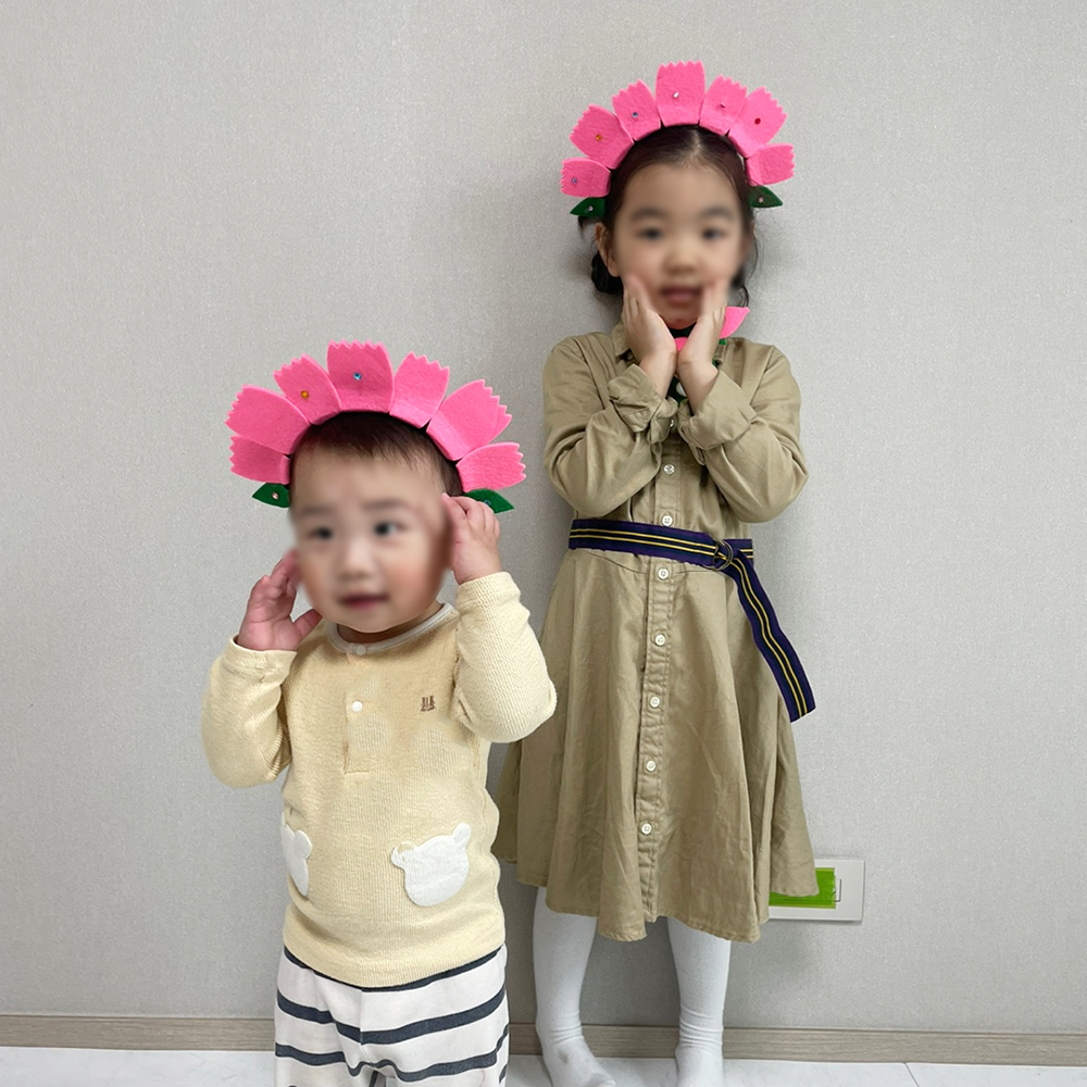 어버이날 스승의날 카네이션 리본 아기 머리띠 만들기 키트 인간 화환 용돈 부모님 이벤트 - 상세 이미지 4