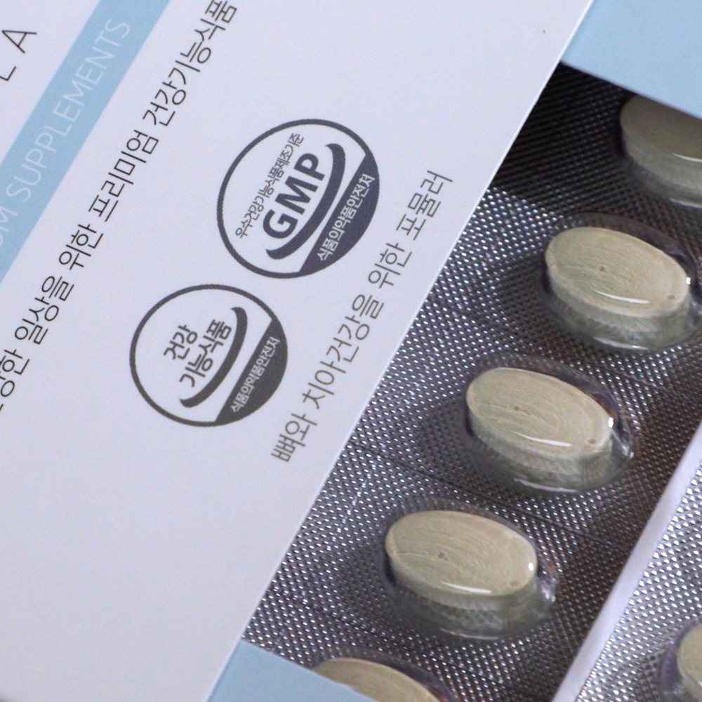 뉴로랩스 덴시티아 60정 치아 건강 칼슘 영양제 / 잇몸 치약 + 약 케이스 제공