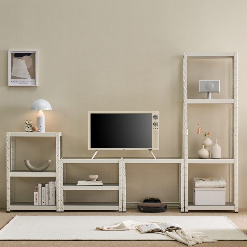 다요시스 철제선반 조립식앵글 베란다 펜트리 무볼트앵글 렉 진열대40030015004단