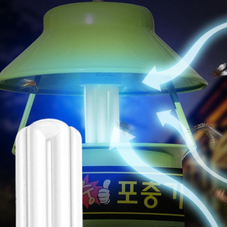 축사 모기퇴치기 농장 과수원 나방 살충기 포충램프 포집기 - 상세 이미지 2