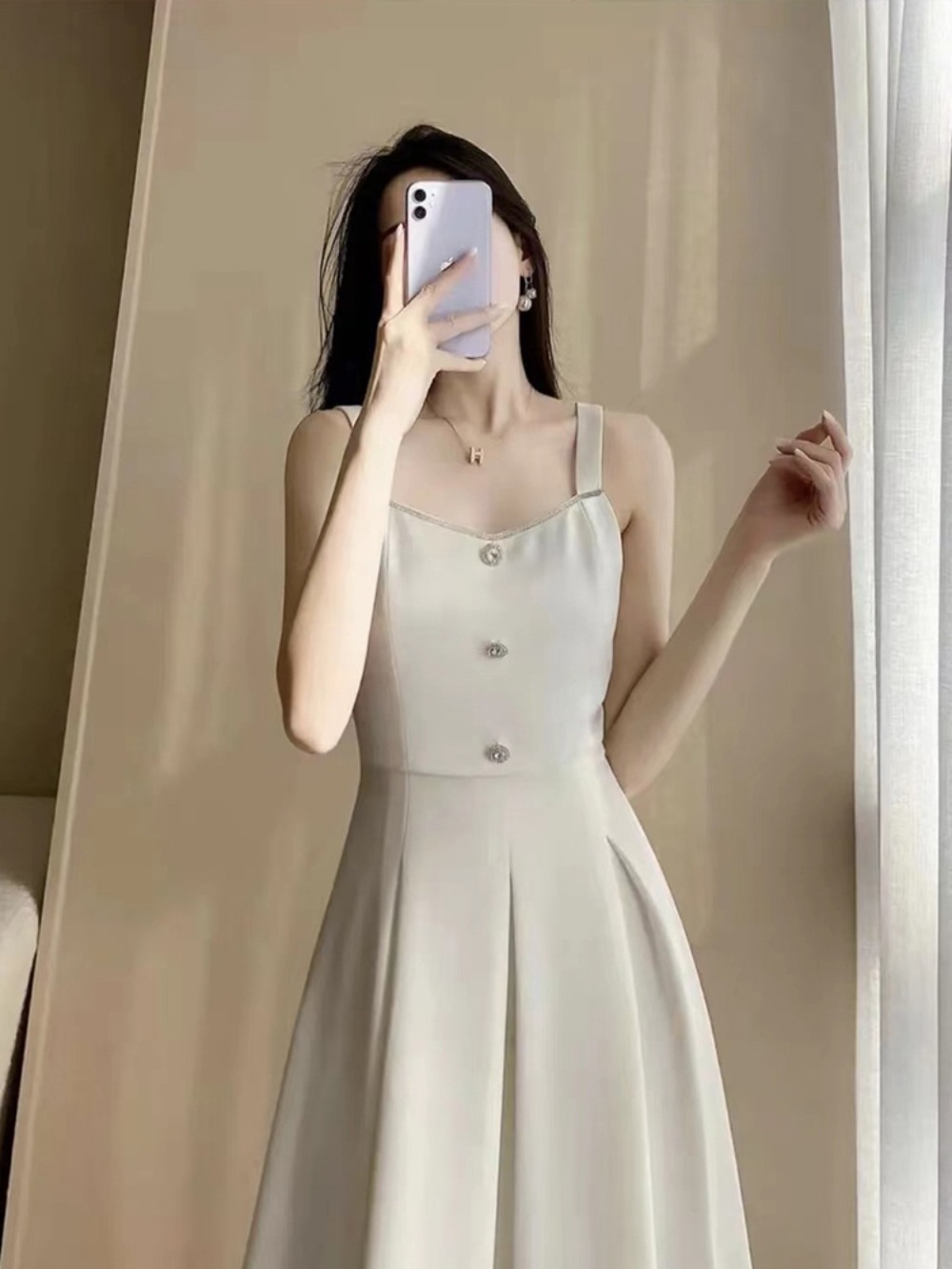 마이데몬 도도희 김유정 원피스 깔끔한 캐주얼 하객룩 옷 패션 의상 내남편과결혼해줘 공민정 - 상세 이미지 2