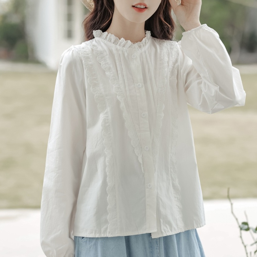 끝내주는해결사 5회 이지아 블라우스 레이스 쉬폰 벌룬 옷 패션 의상 내남편과결혼해줘 송하윤 - 상품 이미지