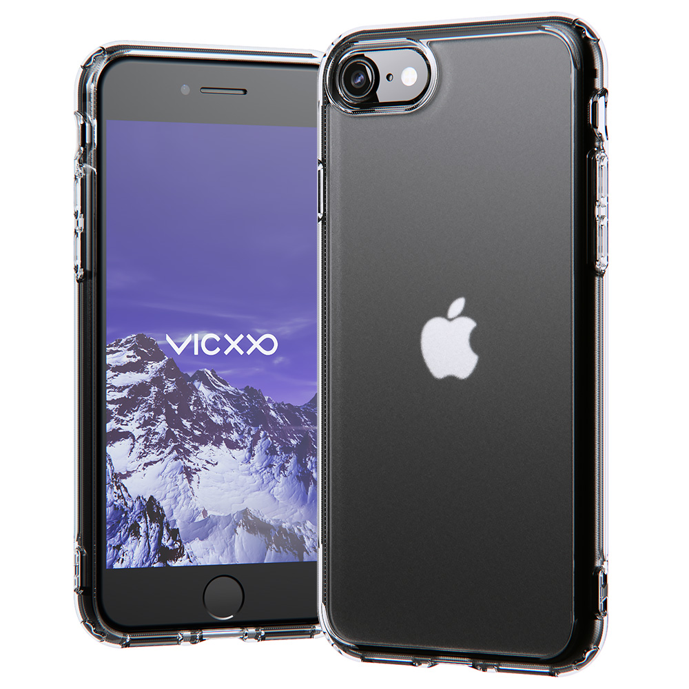 빅쏘 하드 범퍼 클리어 케이스 매트 투명, 아이폰7-8-SE2-SE3 공용