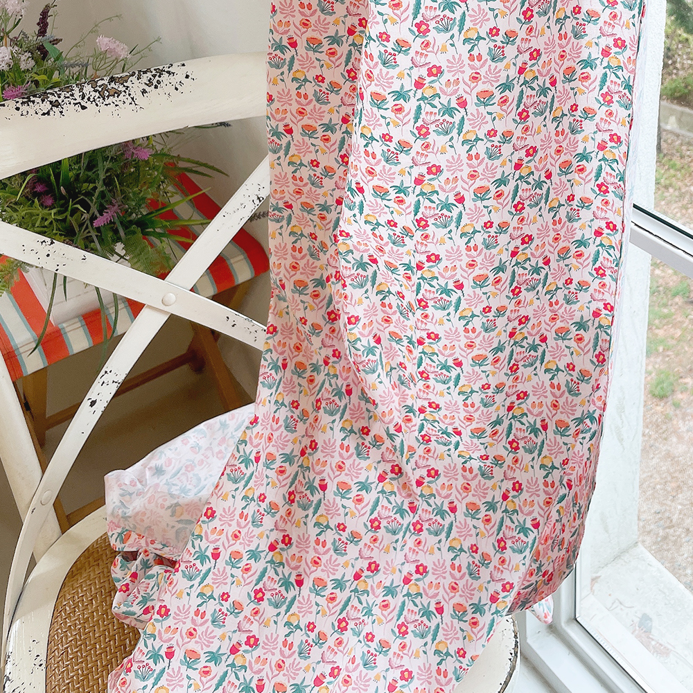 바이아미 더플라워 꽃무늬 빈티지 침실 맞춤 커튼