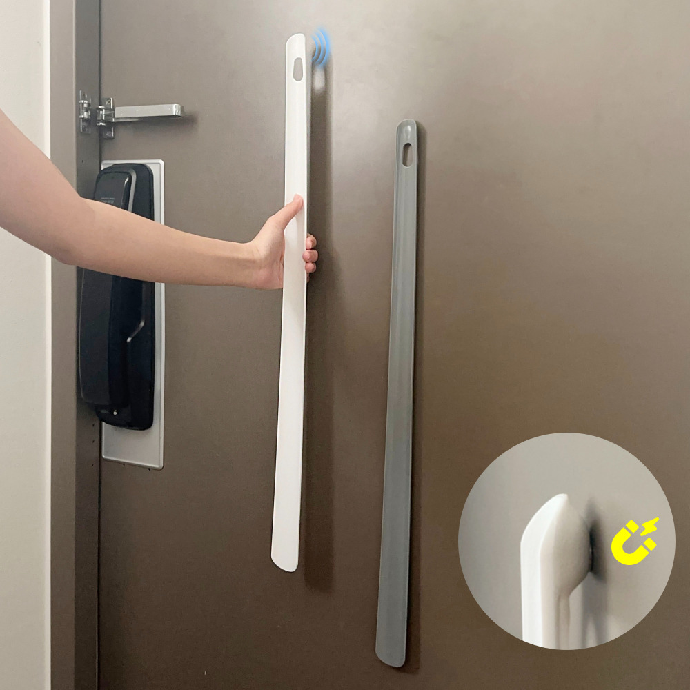 올지 무설치 자석 구두주걱 롱 구둣주걱 현관문 긴 70cm 신발 헤라 화이트