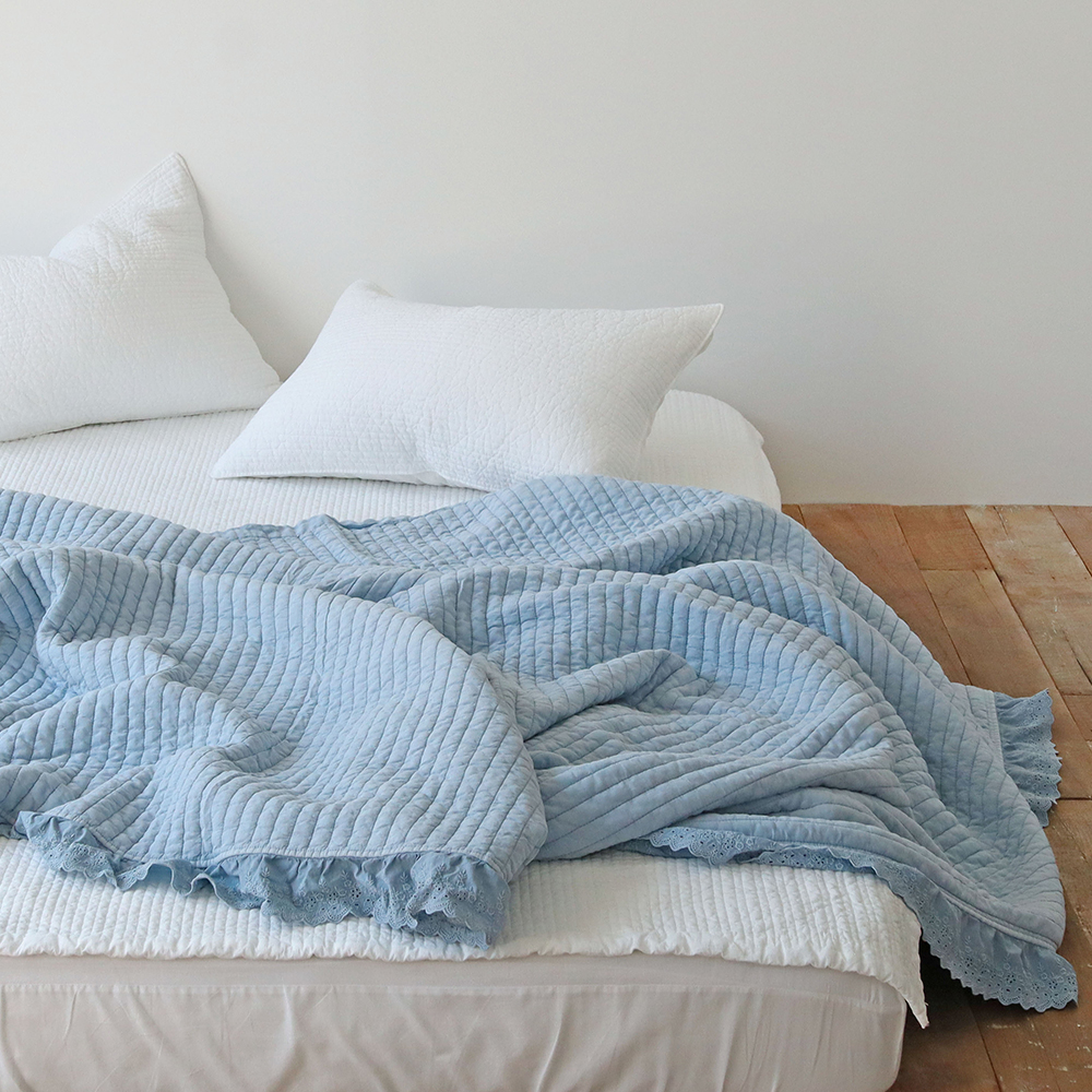 프랑수아 레이스 모달 스프레드 피그먼트 워싱 사계절 침대 이불겸패드 160x210