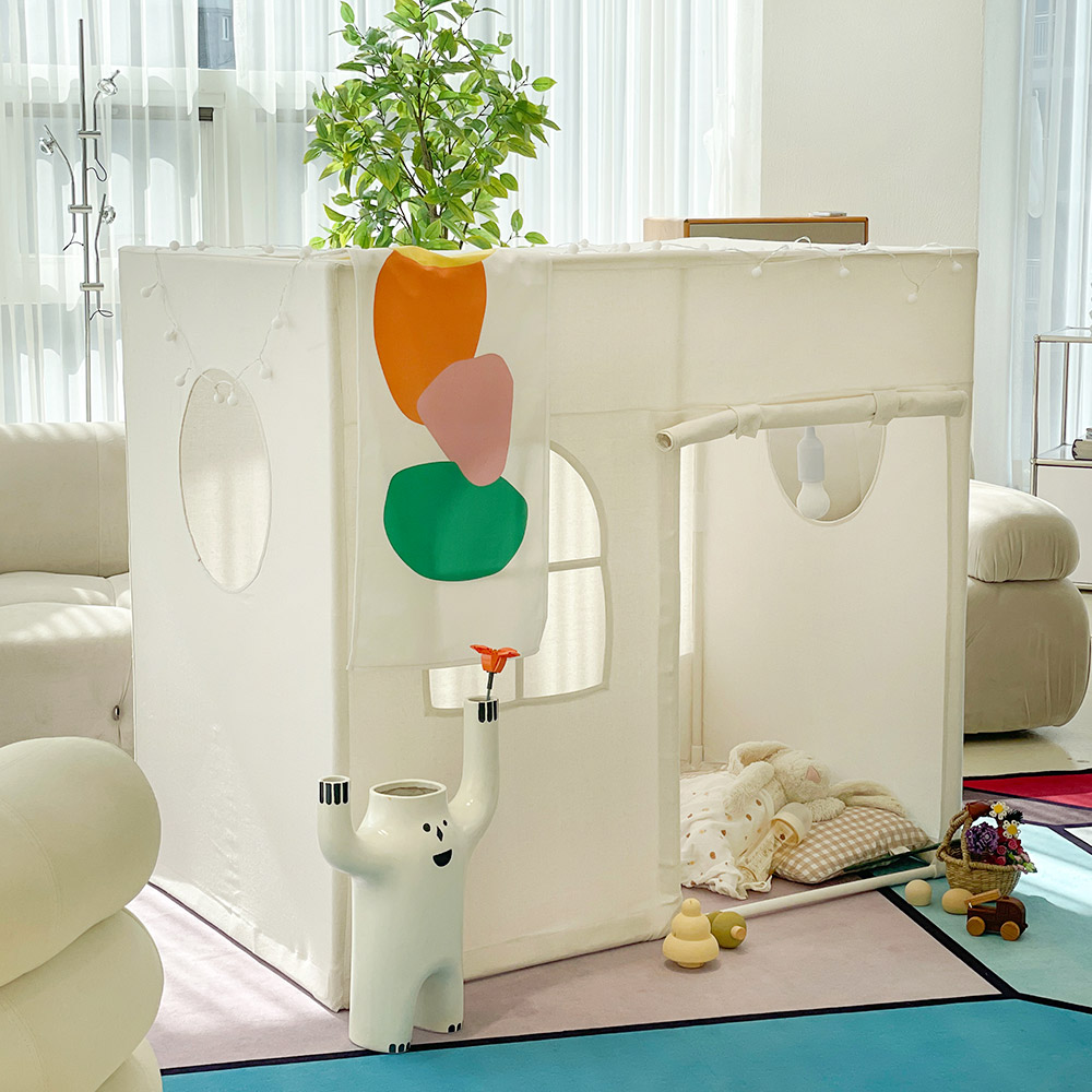 심플룸 직사각 아기 텐트 인디언 유아 키즈 플레이하우스 어린이