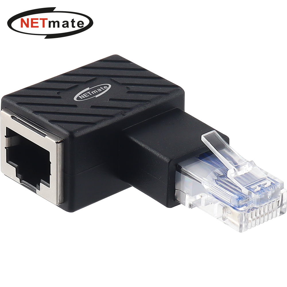 강원전자 넷메이트 RJ-45 오른쪽 꺾임 젠더 NM-RG01 - 메인 이미지