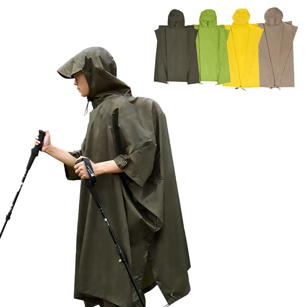 레인코트 경량 판초우의 우비 백패킹 배달 210T