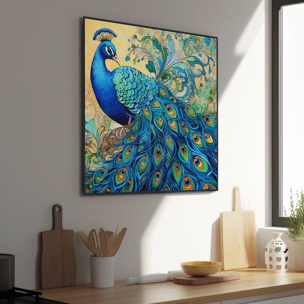 꽃과공작 80cm x 800cm 무광화이트 알루미늄액자 - 상세 이미지 3