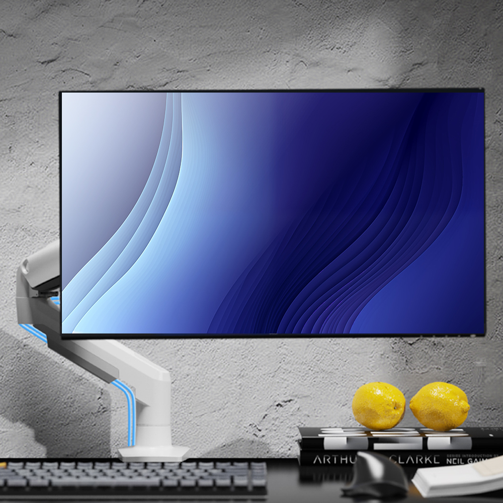 노스바유 NB F80 싱글 모니터 거치대 베사홀 화이트