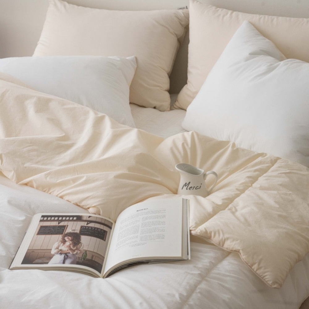 100수 수피마 면 워싱 간절기 사계절 먼지없는 알러지케어 호텔 차렵 부드러운 이불 세트