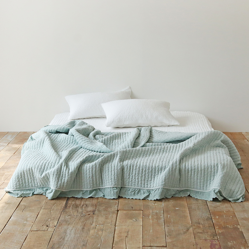 프랑수아 레이스 모달 스프레드 피그먼트 워싱 사계절 침대 이불겸패드 160x210