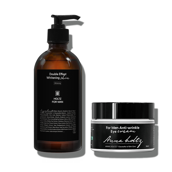 홀츠포맨 남성 남자 미백 스킨 토너 300ml 아이 크림 30ml 2종 세트 미백 주름개선 기능성 화장품 - 상품 이미지