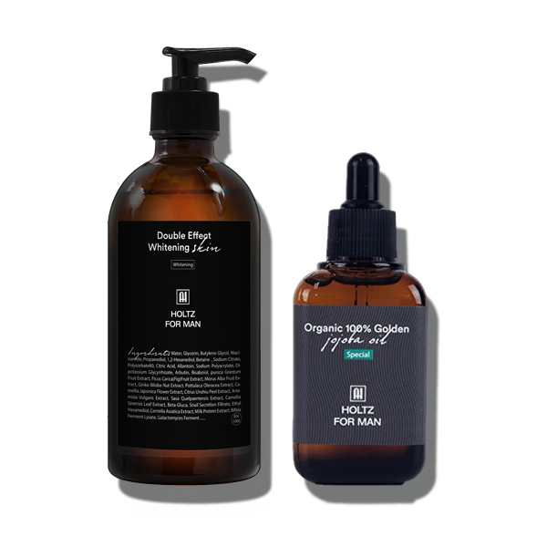 홀츠포맨 남성 남자 미백 스킨 토너 300ml 호호바 페이스 오일 60ml 2종 세트 면도후 진정 보습 영양 화장품 - 상품 이미지