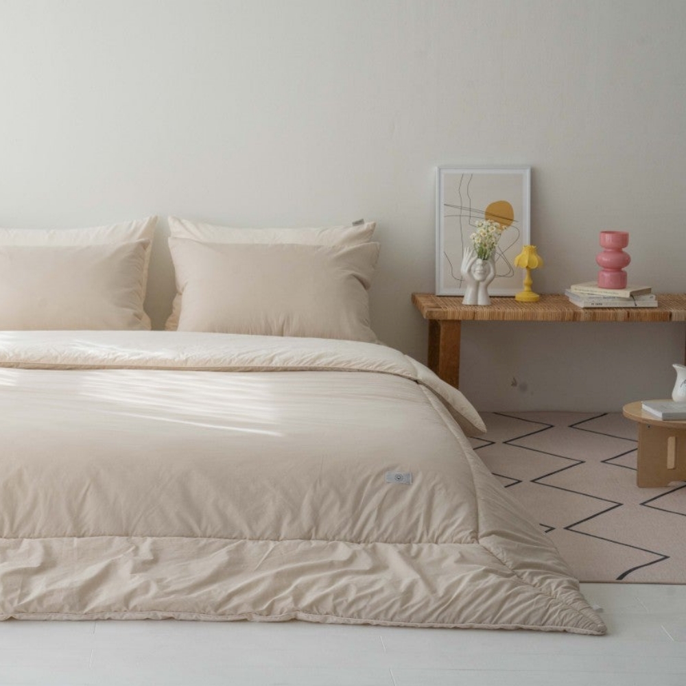 100수 수피마 면 워싱 간절기 사계절 먼지없는 알러지케어 호텔 차렵 부드러운 이불 세트