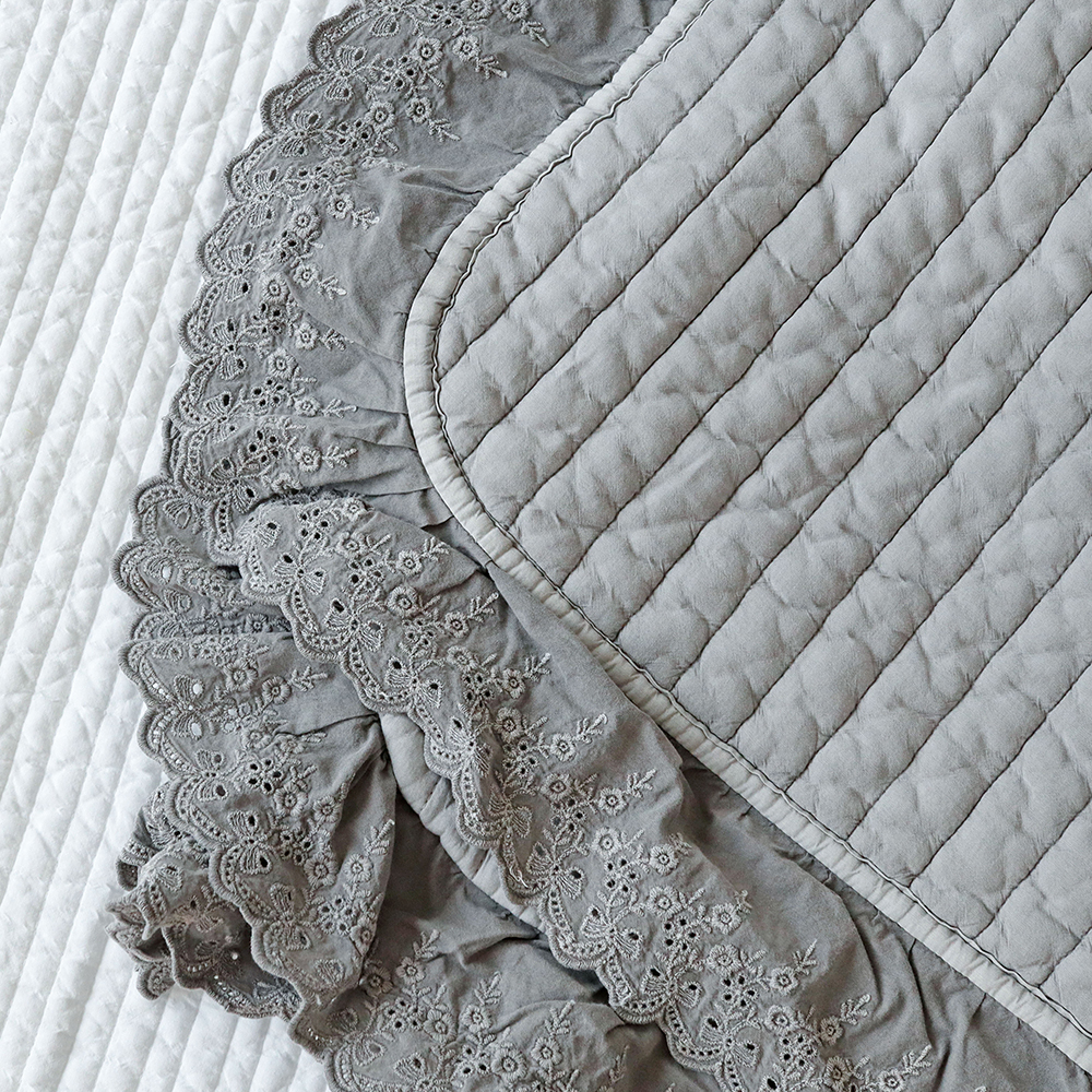 프랑수아 레이스 모달 스프레드 피그먼트 워싱 사계절 침대 이불겸패드 160x210