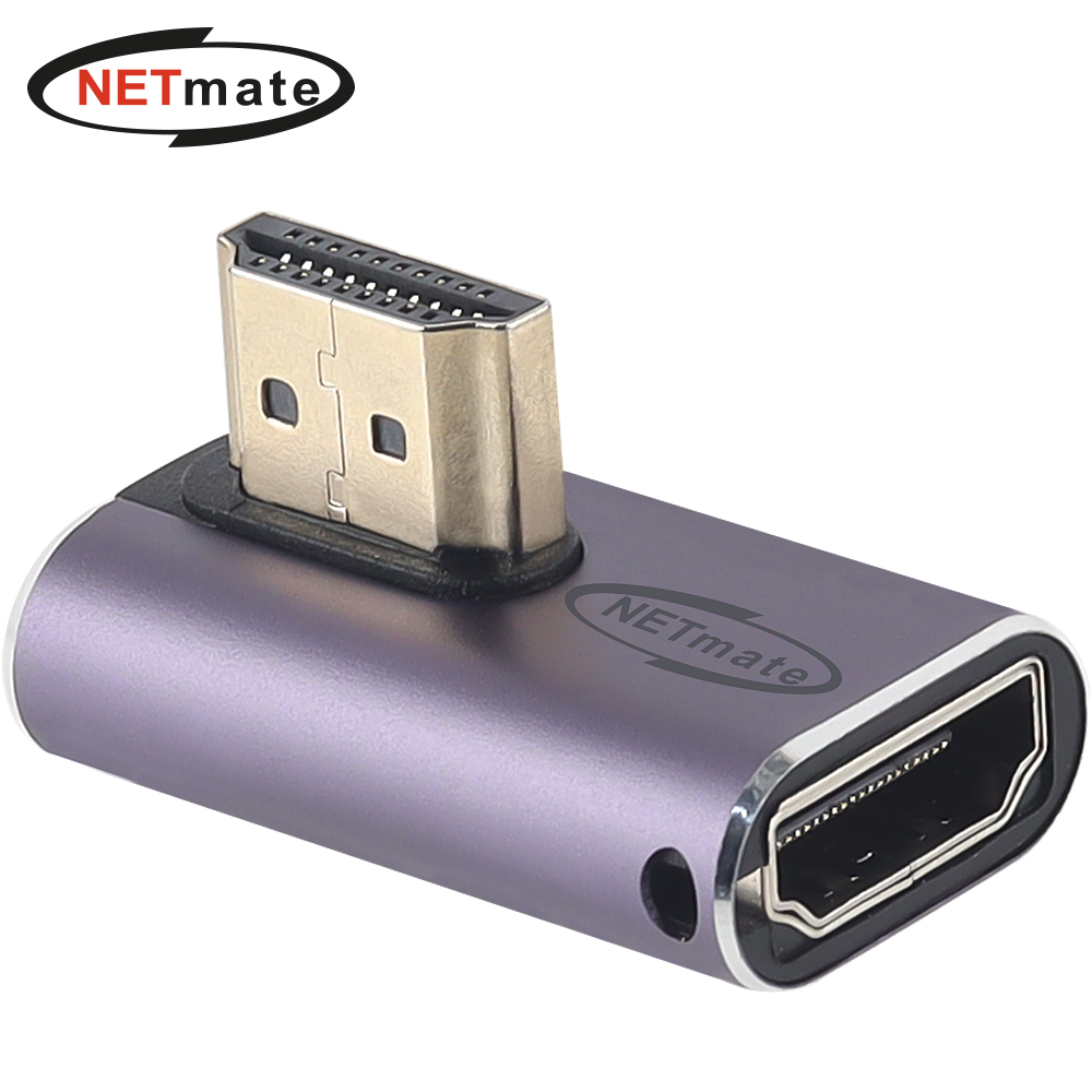 강원전자 넷메이트 HDMI 2.1 M/F 왼쪽 꺾임 젠더 NM-HG2107 - 상품 이미지