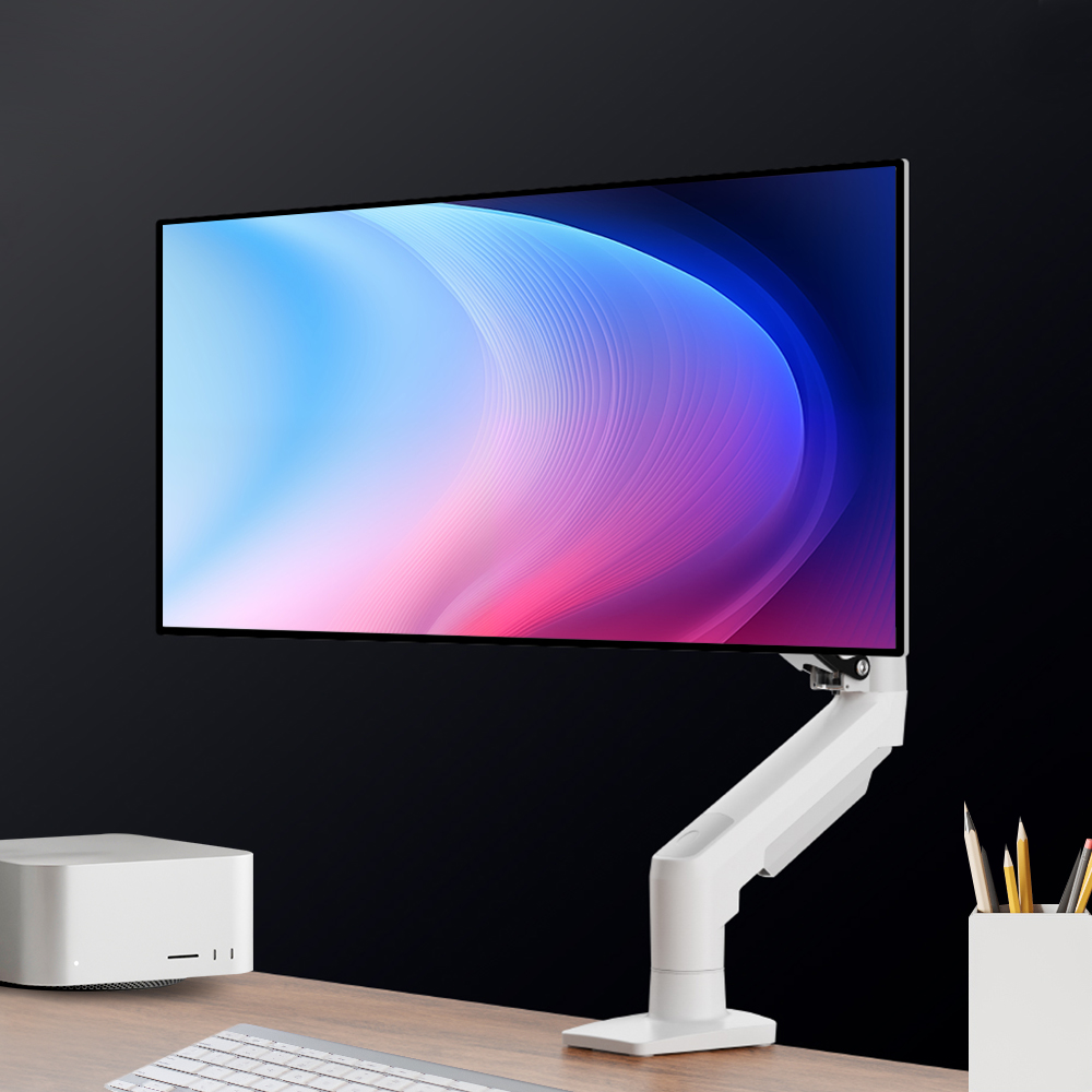 노스바유 NB F80 싱글 모니터암 거치대 화이트