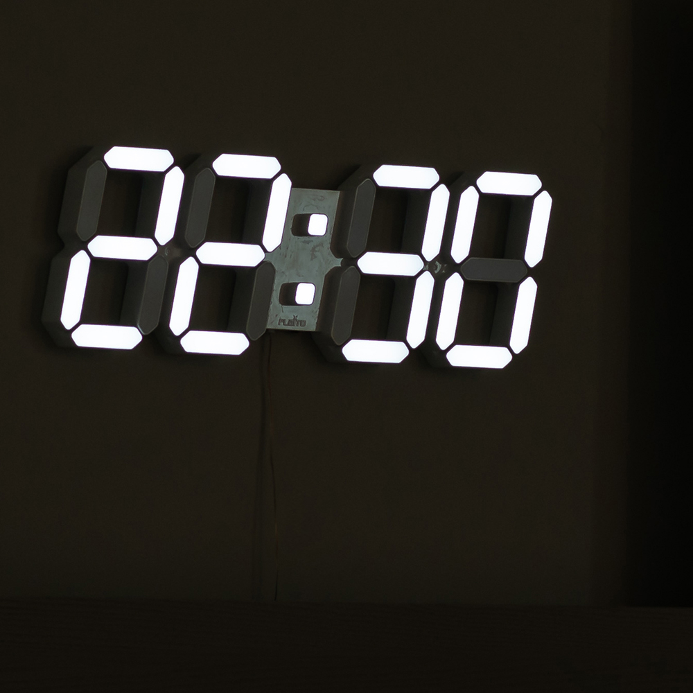 플라이토 와이파이 퓨어 3D 숫자 LED 인테리어 벽시계 38cm - 상세 이미지 3