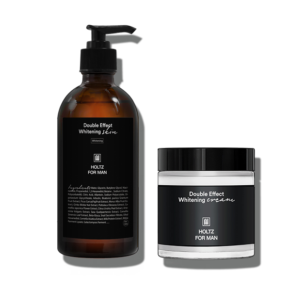 홀츠포맨 남성 남자 미백 스킨 토너 300ml 미백 화이트닝 크림 100g 2종 세트 닦토 기미 화장품 - 상품 이미지
